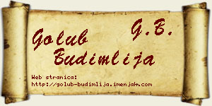 Golub Budimlija vizit kartica